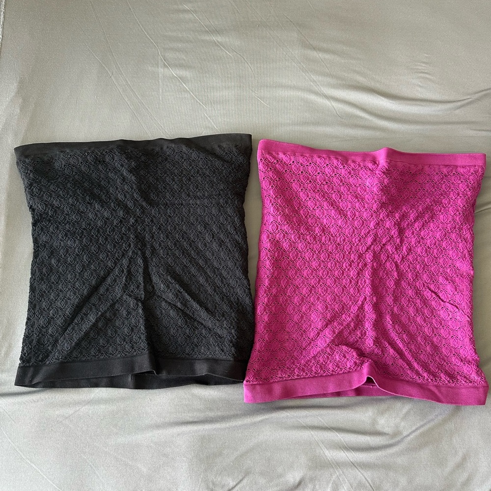 Free People Black and Pink Lace Tops